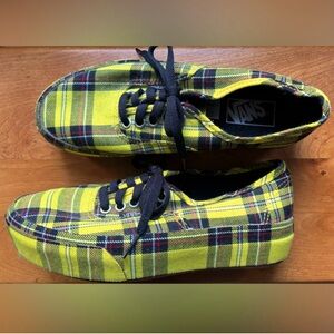Plaid Platform Vans